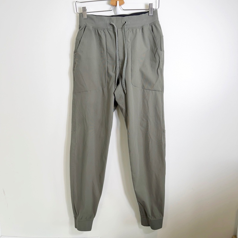 Lululemon ABC Jogger Men Small Olive Green Warpstreme Tapered Pants LM5A85S